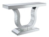 Saanvi Console Table with U-shaped Base Clear Mirror - Furniture Stars (Chicago, IL)