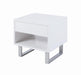 Atchison 1-drawer End Table High Glossy White - Furniture Stars (Chicago, IL)