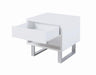 Atchison 1-drawer End Table High Glossy White - Furniture Stars (Chicago, IL)