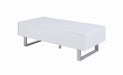 Atchison 2-drawer Coffee Table High Glossy White - Furniture Stars (Chicago, IL)