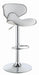 Edenton Upholstered Adjustable Height Bar Stools White and Chrome (Set of 2) - Furniture Stars (Chicago, IL)