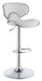 Edenton Upholstered Adjustable Height Bar Stools White and Chrome (Set of 2) - Furniture Stars (Chicago, IL)