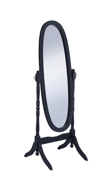 Cabot Rectangular Cheval Mirror with Arched Top Black - Furniture Stars (Chicago, IL)