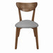 Alfredo Upholstered Dining Chairs Grey and Natural Walnut (Set of 2) - Furniture Stars (Chicago, IL)