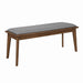 Alfredo Upholstered Dining Bench Grey and Natural Walnut - Furniture Stars (Chicago, IL)