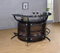 Dallas 2-shelf Home Bar Smoked and Black Glass - Furniture Stars (Chicago, IL)