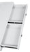 Gemma 2-drawer Writing Desk Glossy White and Chrome - Furniture Stars (Chicago, IL)