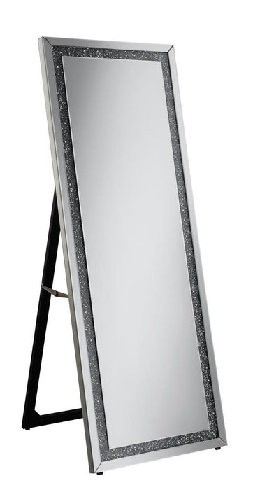 Giddish Cheval Floor Mirror Silver - Furniture Stars (Chicago, IL)