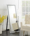 Novak Rectangular Cheval Floor Mirror Silver - Furniture Stars (Chicago, IL)