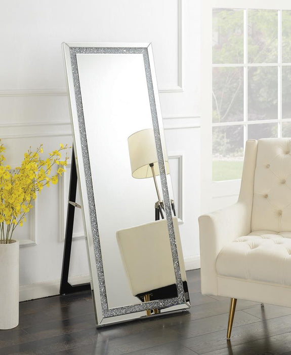 Giddish Cheval Floor Mirror Silver - Furniture Stars (Chicago, IL)