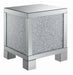 Gillian Square End Table Silver and Clear Mirror - Furniture Stars (Chicago, IL)