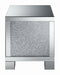 Gillian Square End Table Silver and Clear Mirror - Furniture Stars (Chicago, IL)