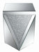 Amore Square End Table with Triangle Detailing Silver and Clear Mirror - Furniture Stars (Chicago, IL)