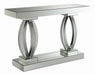Amalia Rectangular Sofa Table with Shelf Clear Mirror - Furniture Stars (Chicago, IL)