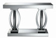 Amalia Rectangular Sofa Table with Shelf Clear Mirror - Furniture Stars (Chicago, IL)