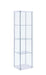 Bellatrix Rectangular 4-shelf Curio Cabinet White and Clear - Furniture Stars (Chicago, IL)
