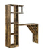 Belvedere 5-shelf Bar Table Storage Antique Nutmeg - Furniture Stars (Chicago, IL)