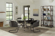 Banner Upholstered Dining Chair Anthracite and Matte Black - Furniture Stars (Chicago, IL)