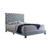 Warner Eastern King Upholstered Bed Slate Blue - Furniture Stars (Chicago, IL)