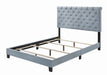 Warner Eastern King Upholstered Bed Slate Blue - Furniture Stars (Chicago, IL)