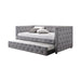 Mockern Tufted Upholstered Daybed with Trundle Grey - Furniture Stars (Chicago, IL)