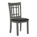 Lavon Padded Dining Side Chairs Medium Grey and Black (Set of 2) - Furniture Stars (Chicago, IL)