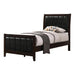 Carlton Twin Upholstered Panel Bed Cappuccino and Black - Furniture Stars (Chicago, IL)