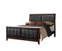 Carlton Full Upholstered Panel Bed Cappuccino and Black - Furniture Stars (Chicago, IL)