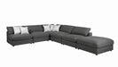 Serene Upholstered Rectangular Ottoman Charcoal - Furniture Stars (Chicago, IL)
