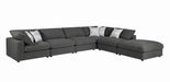 Serene Upholstered Rectangular Ottoman Charcoal - Furniture Stars (Chicago, IL)