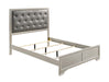 Salford Queen Panel Bed Metallic Sterling and Charcoal Grey - Furniture Stars (Chicago, IL)
