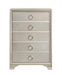 Salford 5-drawer Chest Metallic Sterling - Furniture Stars (Chicago, IL)