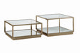 Renee 2-piece Square Occasional Set Rose Brass - Furniture Stars (Chicago, IL)