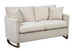 Corliss Upholstered Arched Arms Loveseat Beige - Furniture Stars (Chicago, IL)
