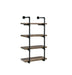 Elmcrest 24-inch Wall Shelf Black and Rustic Oak - Furniture Stars (Chicago, IL)