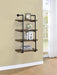 Elmcrest 24-inch Wall Shelf Black and Rustic Oak - Furniture Stars (Chicago, IL)