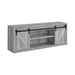 Brockton 71-inch 3-shelf Sliding Doors TV Console Grey Driftwood - Furniture Stars (Chicago, IL)