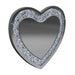 Aiko Heart Shape Wall Mirror Silver - Furniture Stars (Chicago, IL)