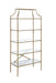 Serena 5-tier Tempered Glass Shelves Bookcase Matte Gold - Furniture Stars (Chicago, IL)