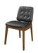 Redbridge Tufted Back Side Chairs Natural Walnut and Black (Set of 2) - Furniture Stars (Chicago, IL)