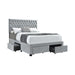 Soledad Full 4-drawer Button Tufted Storage Bed Light Grey - Furniture Stars (Chicago, IL)
