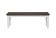 Kingman Rectangular Bench Espresso and White - Furniture Stars (Chicago, IL)