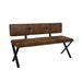 Abbott Upholstered Dining Bench Antique Brown and Matte Black - Furniture Stars (Chicago, IL)