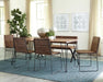 Abbott Upholstered Dining Bench Antique Brown and Matte Black - Furniture Stars (Chicago, IL)