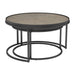 Rodrigo 2-piece Round Nesting Tables Weathered Elm - Furniture Stars (Chicago, IL)