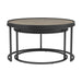 Rodrigo 2-piece Round Nesting Tables Weathered Elm - Furniture Stars (Chicago, IL)