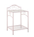 Massi 1-shelf Nightstand with Glass Top Powder Pink - Furniture Stars (Chicago, IL)
