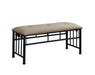 Livingston Upholstered Bench Brown and Dark Bronze - Furniture Stars (Chicago, IL)