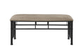 Livingston Upholstered Bench Brown and Dark Bronze - Furniture Stars (Chicago, IL)