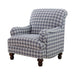 Glenn Recessed Arms Accent Chair Blue - Furniture Stars (Chicago, IL)